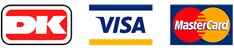 Betalingsmetoder er Dankort, VISA og MasterCard
